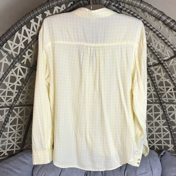 Maurice Vintage Gingham Long Sleeves Top - Yellow - Picture 6 of 8